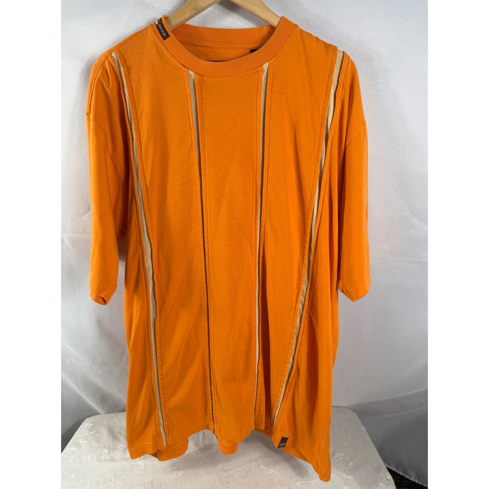 Y2K Vintage ENYCE Clothing Co. Orange Short‎ Sleeve T-Shirt Mens XL